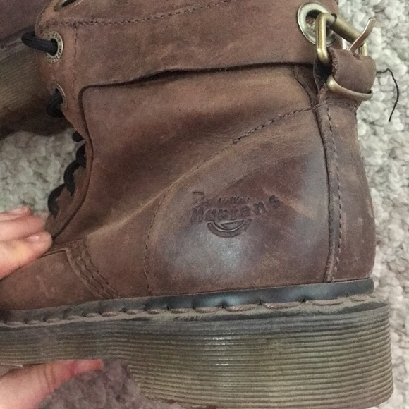 Dr. Marten’s Triumph 1914 Brown Leather brown floral Boot tall 6 37 - Picture 2 of 5